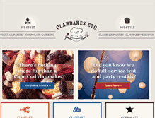 Tablet Screenshot of clambakesetc.net